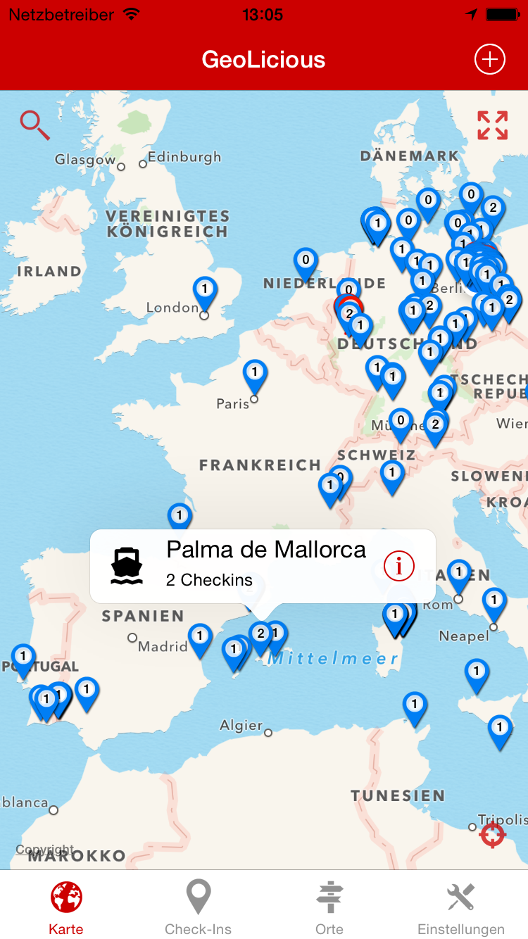 Map of all Locations